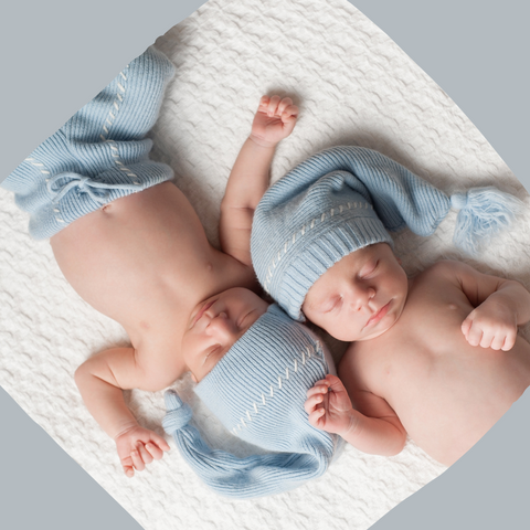 Twin baby boys sleeping