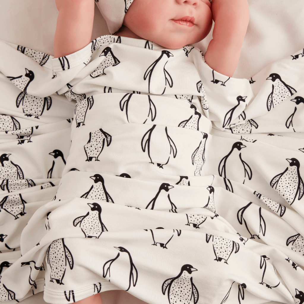 Oversized Swaddle Blanket | Penguin