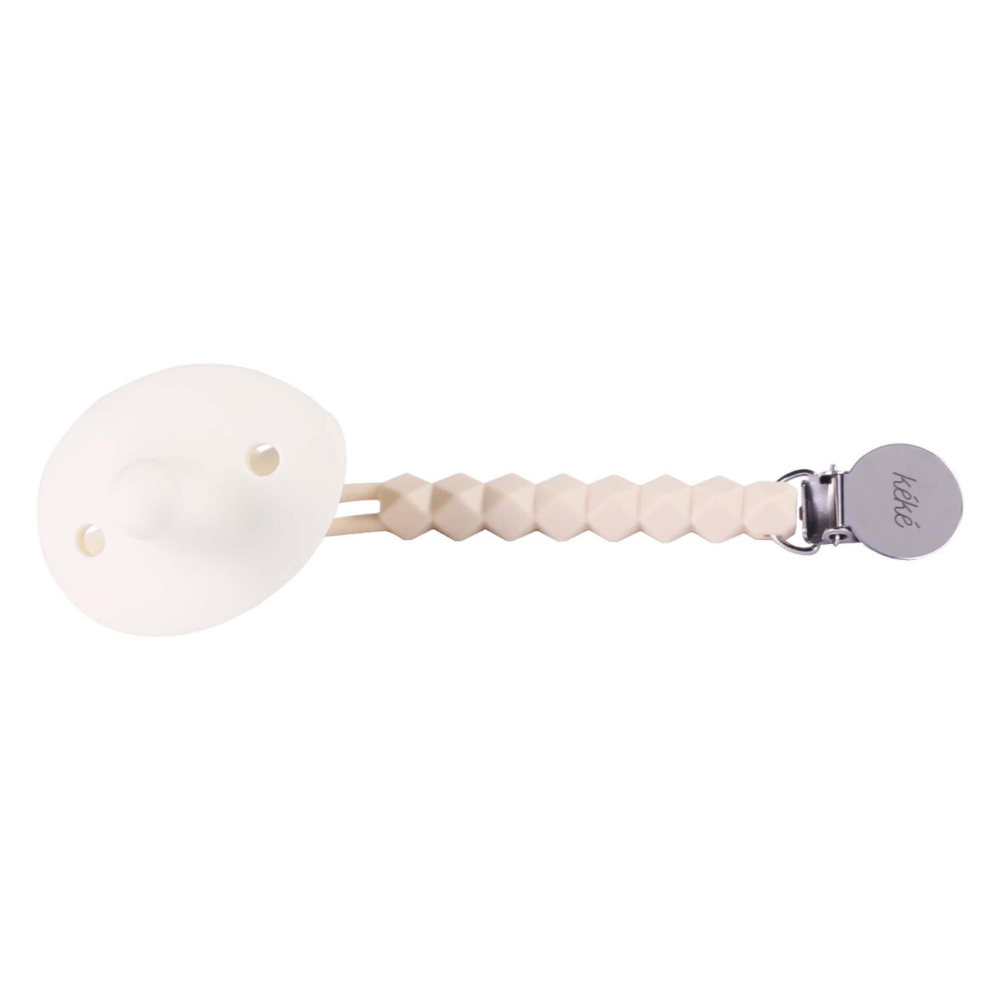 Vanilla - kéké Silicone Pacifier & Clip