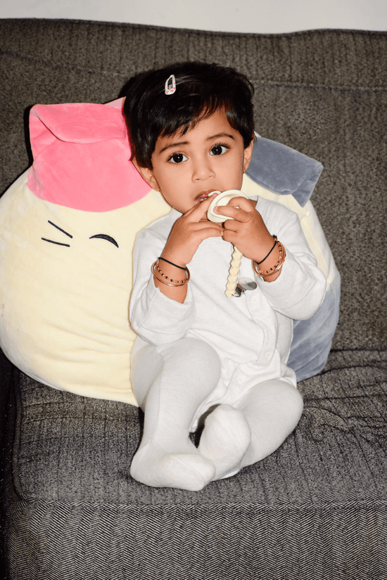 Vanilla - kéké Silicone Pacifier & Clip