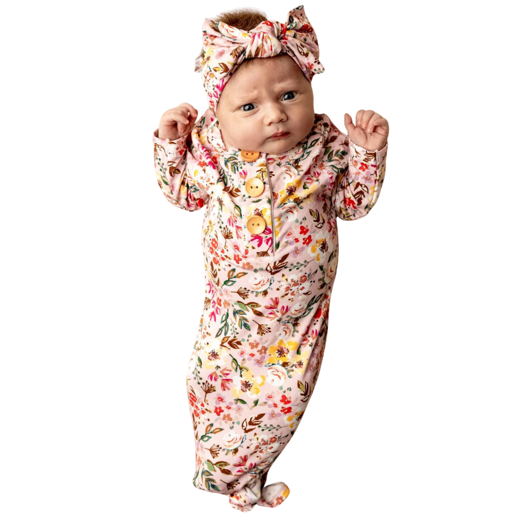 CloudVelcro™ Knotted Gown | Rosy