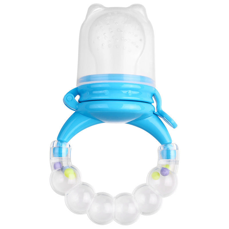 Pacifier Fruit and Veggie Feeder - 2 kinds one with rattle handle other silicone handle